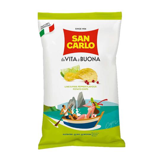 San Carlo Italian Lime & Pink Pepper Potato Chips 1