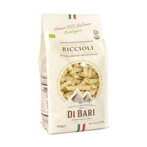 Di Bari Organic Riccioli Pasta, Bronze Cut 1