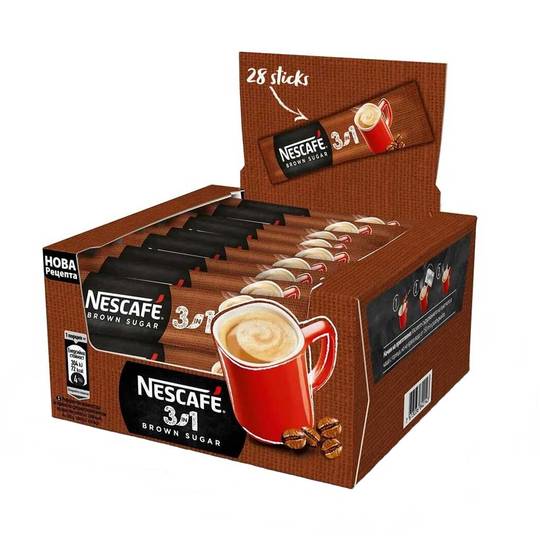 Nescafe 3 in 1 Instant Coffee, Brown Sugar 1