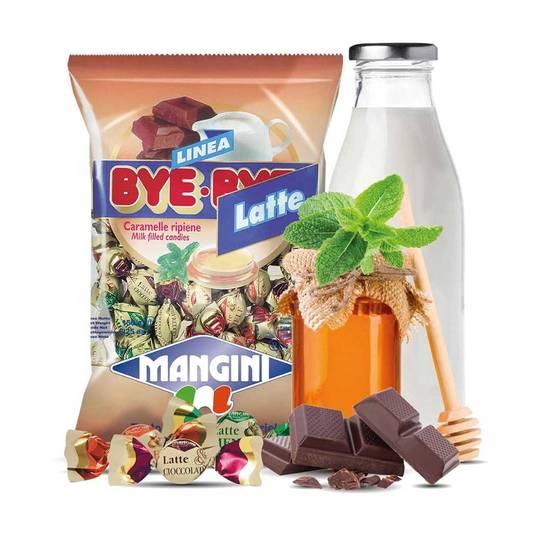 Mangini Bye Bye Latte Mint, Chocolate, and Honey Filled Italian Milk Candies 1