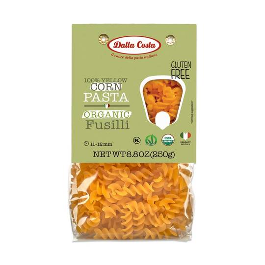 Dalla Costa Organic Yellow Corn Fusilli, Gluten Free 1