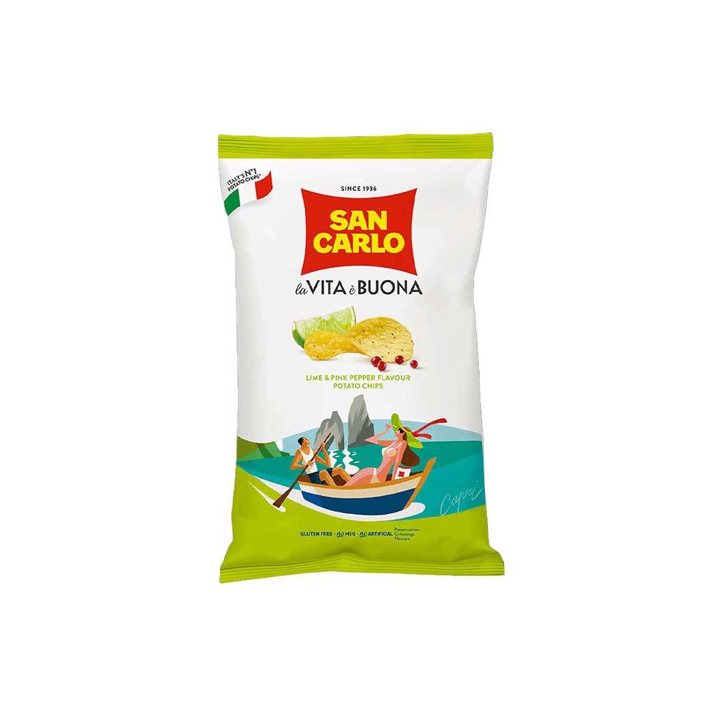 San Carlo Italian Lime & Pink Pepper Potato Chips 1