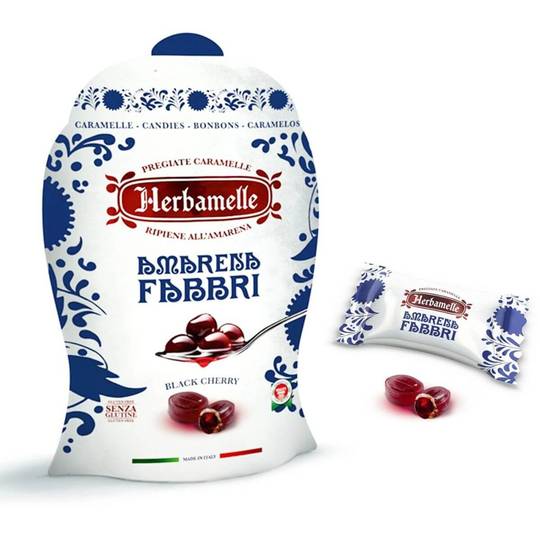 Herbamelle Italian Fabbri Amarena Black Cherry Hard Candies 1