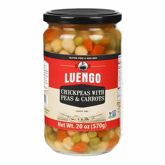 Luengo Chickpeas with Peas and Carrots, Non-GMO 1