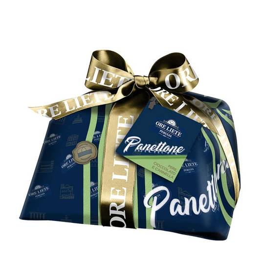 Ore Liete Panettone with Pear, Chocolate Chips, and Cinnamon, Hand-Wrapped 1