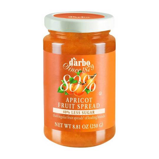 D'Arbo Apricot Fruit Spread, 80% Fruit 1