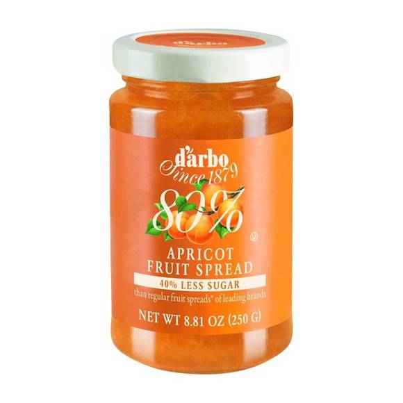 D'Arbo Apricot Fruit Spread, 80% Fruit 1