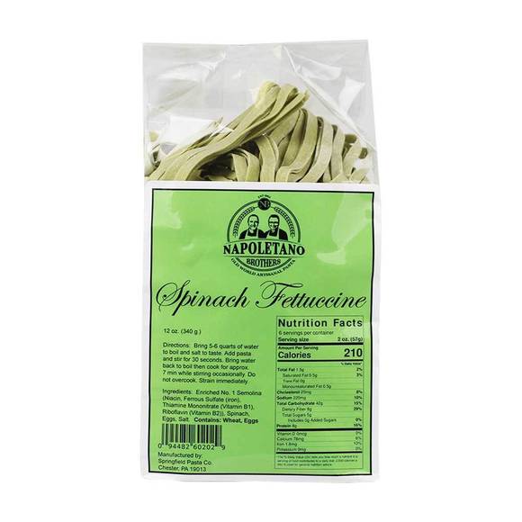 Napoletano Brothers Spinach Fettuccine Pasta 1