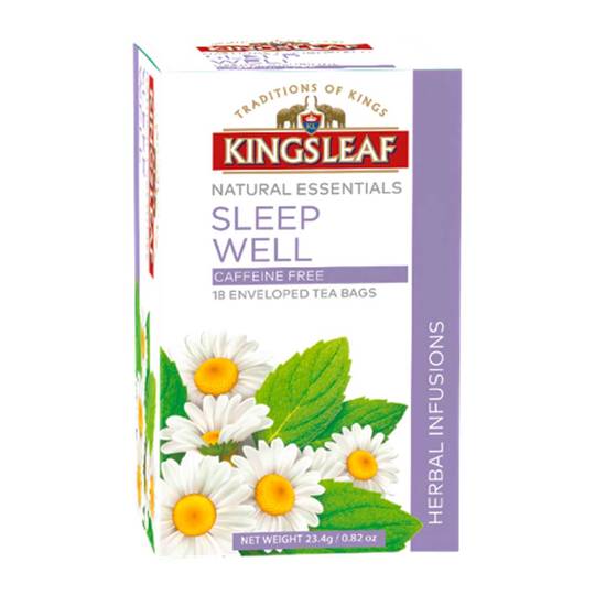 Kingsleaf Sleep Well Ceylon Tea, Caffeine Free, 18 Bags 1