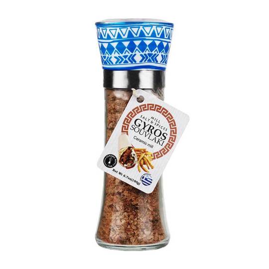 Hellenic Treasures Gyros-Souvlaki Mix Salt Grinder 1