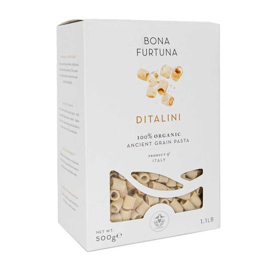 Bona Furtuna Italian Organic Ancient Grain Ditalini 1