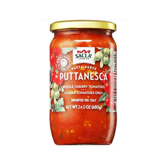 Sacla Italian Whole Cherry Tomato and Olive Puttanesca Sauce 1