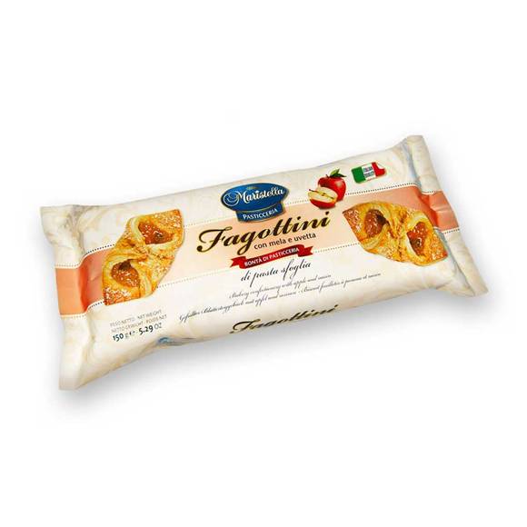 Maristella Fagottini Puff Pastry with Apple Filling and Raisins 1