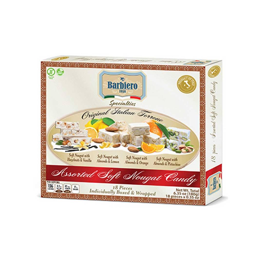 Barbiero Italian Assorted Soft Nougat Torrone, 18 Pcs 1