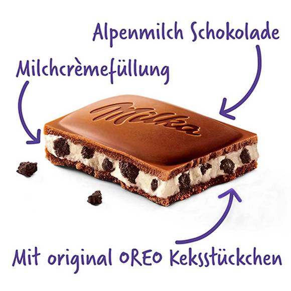 Milka Milk Chocolate with Oreo Cookies 2