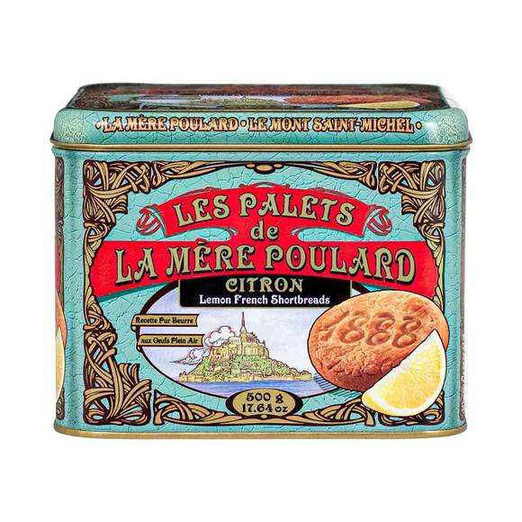 La Mere Poulard French Lemon Cookies Palets in Luxury Tin 2