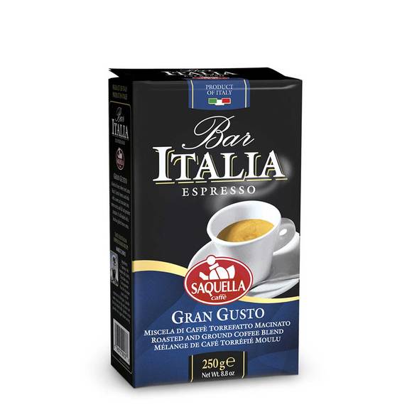 Bar Italia Espresso Roasted Ground Coffee, Gran Gusto 1