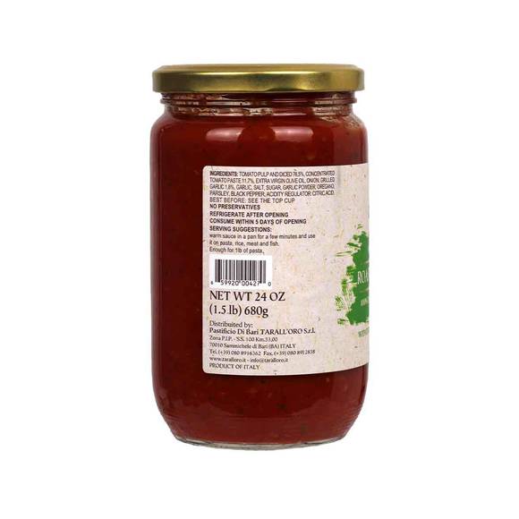 Di Bari Roasted Garlic Pasta Sauce, 100% Italian Tomatoes 2