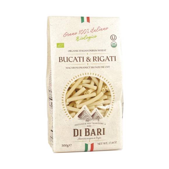Di Bari Organic Bucati & Rigati Pasta, Bronze Cut 1