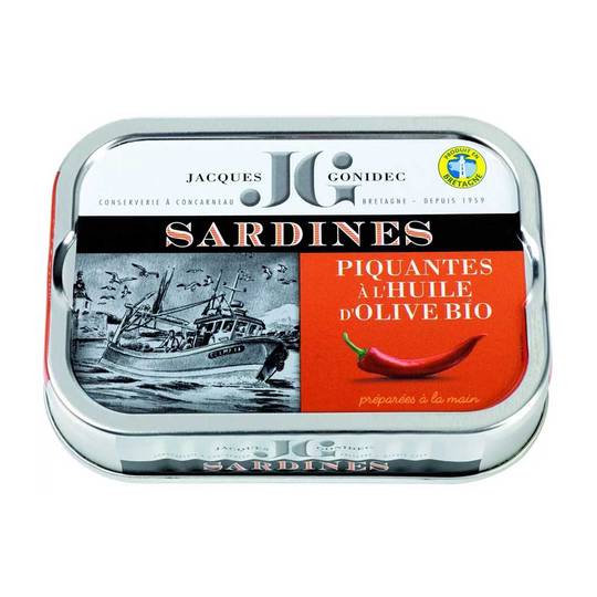 Gonidec Sardines in Organic EVOO and Chili Pepper 1