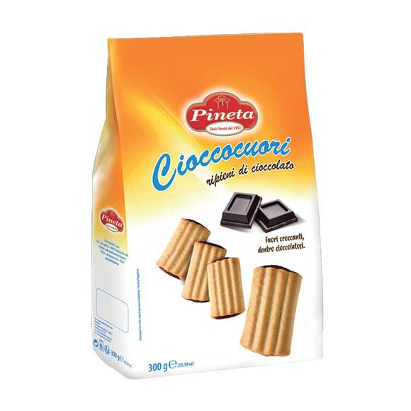 Pineta Italian Cioccocuori Shortbread Biscuits with Chocolate 1