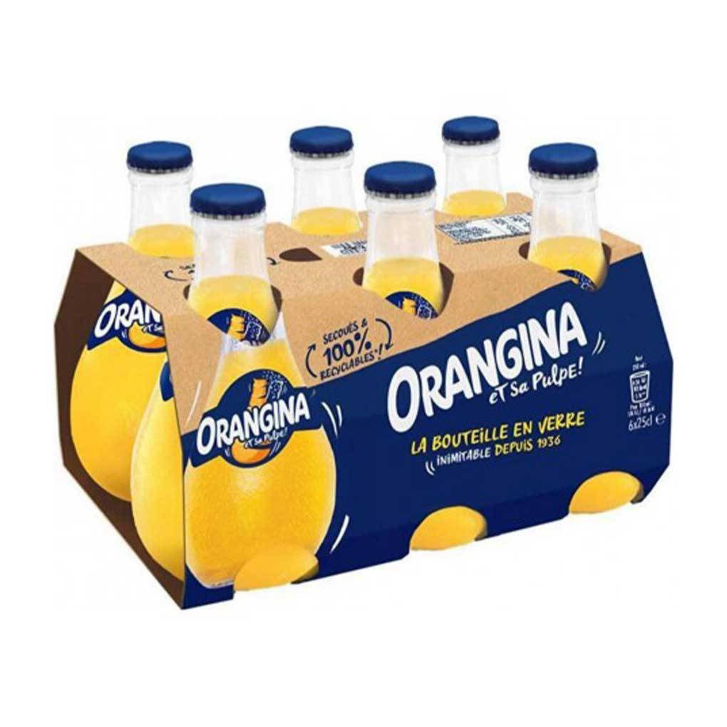 Orangina French Orange Soda with Pulp, 6-Pack Bottles 1