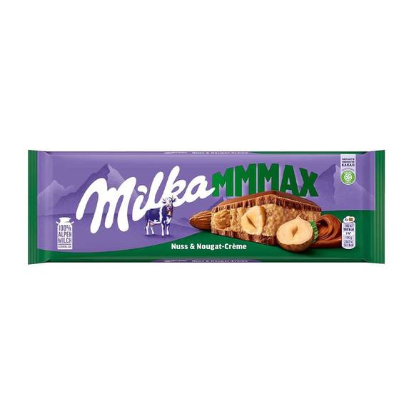 Milka Milk Chocolate with Nougat Cream Whole Hazelnuts, XXL 1