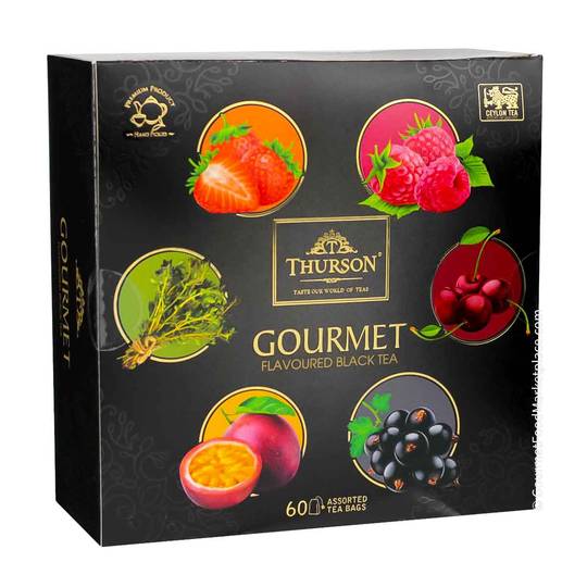 Thurson Assorted Fruit Black Tea, 60 Bags 1