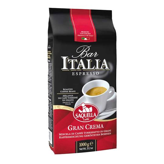 Bar Italia Espresso Roasted Coffee Beans, Gran Crema 1