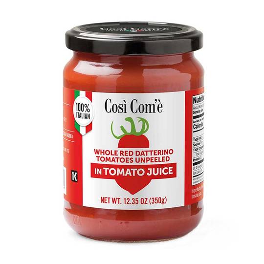 Cosi Come Red Datterino Tomatoes in Juice, Whole & Unpeeled 1