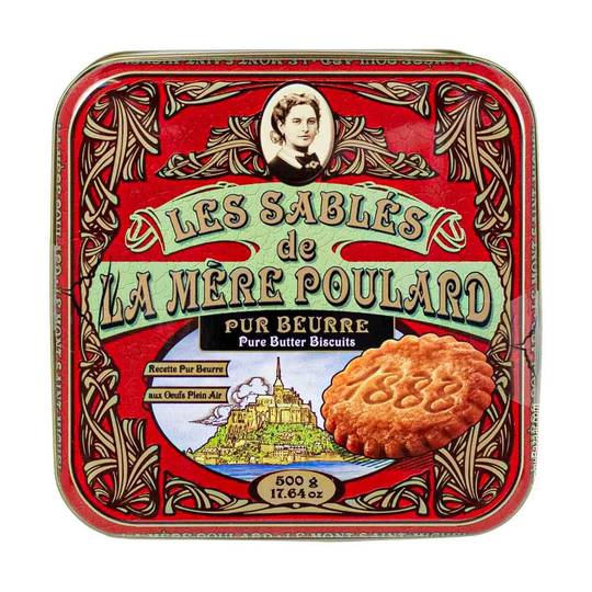 La Mere Poulard French Butter Sable Cookies in Luxury Tin 1