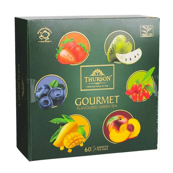 Thurson Assorted Fruit Green Tea, 60 Bags 1