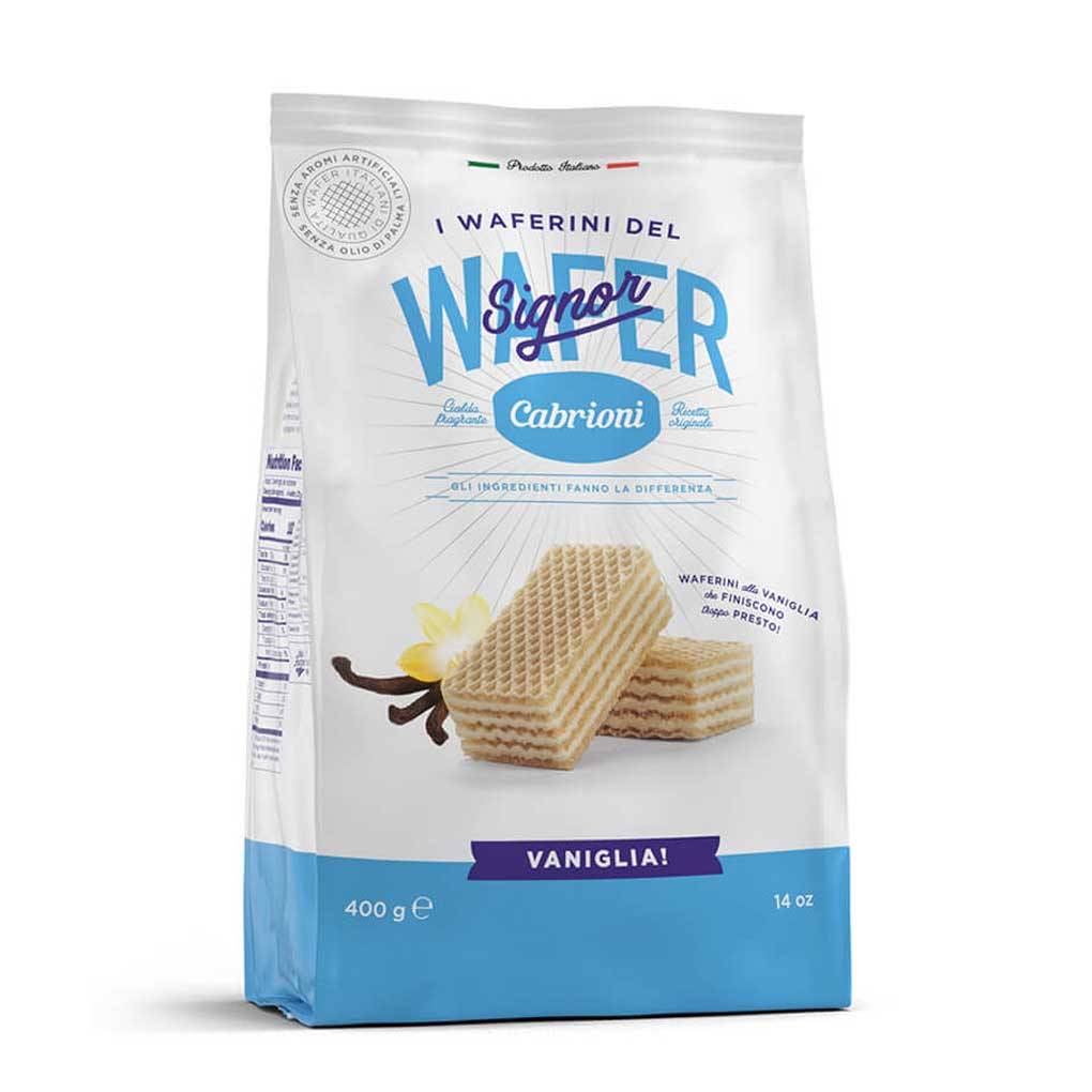 Cabrioni Italian Vanilla Waferini, No Palm Oil, Family Size 1