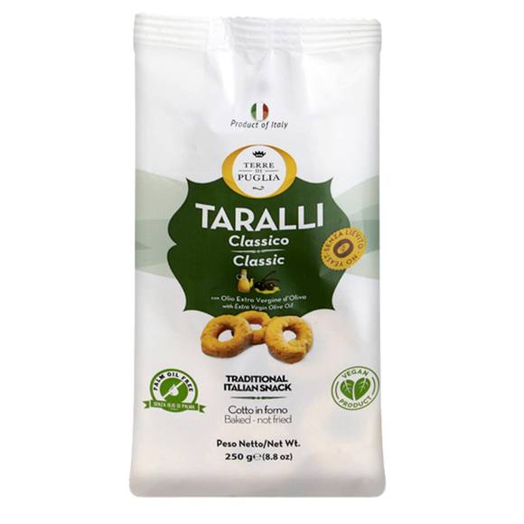 Terre di Puglia Taralli with Extra Virgin Olive Oil, Vegan & No Palm Oil 1