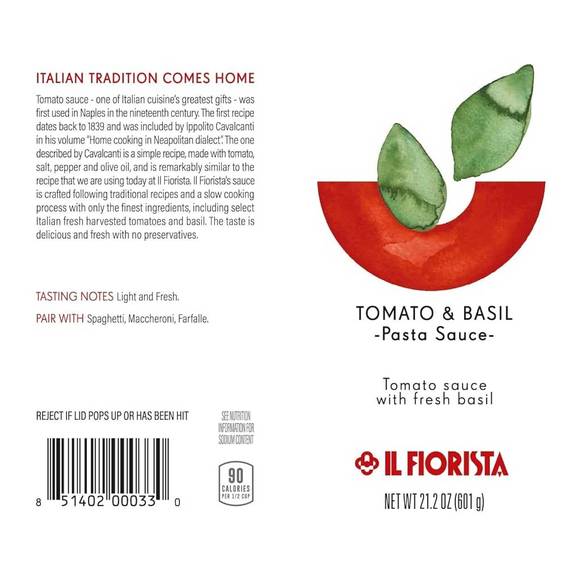 IL Fiorista Tomato & Basil Pasta Sauce 2