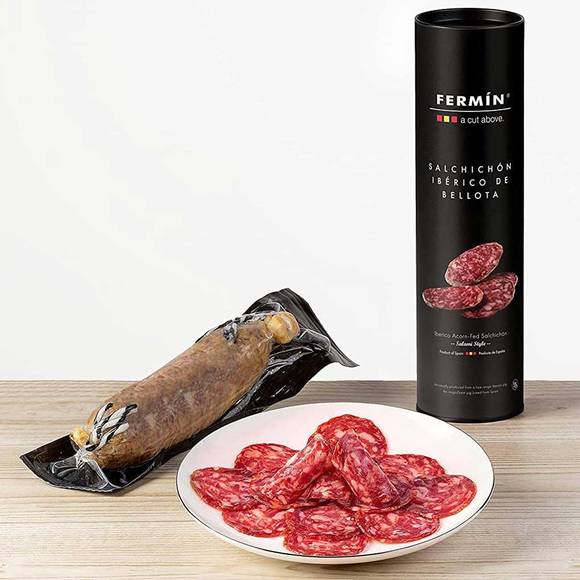 Fermin Salami Style Iberico Free Range Acorn-Fed Salchichon in Tube 2