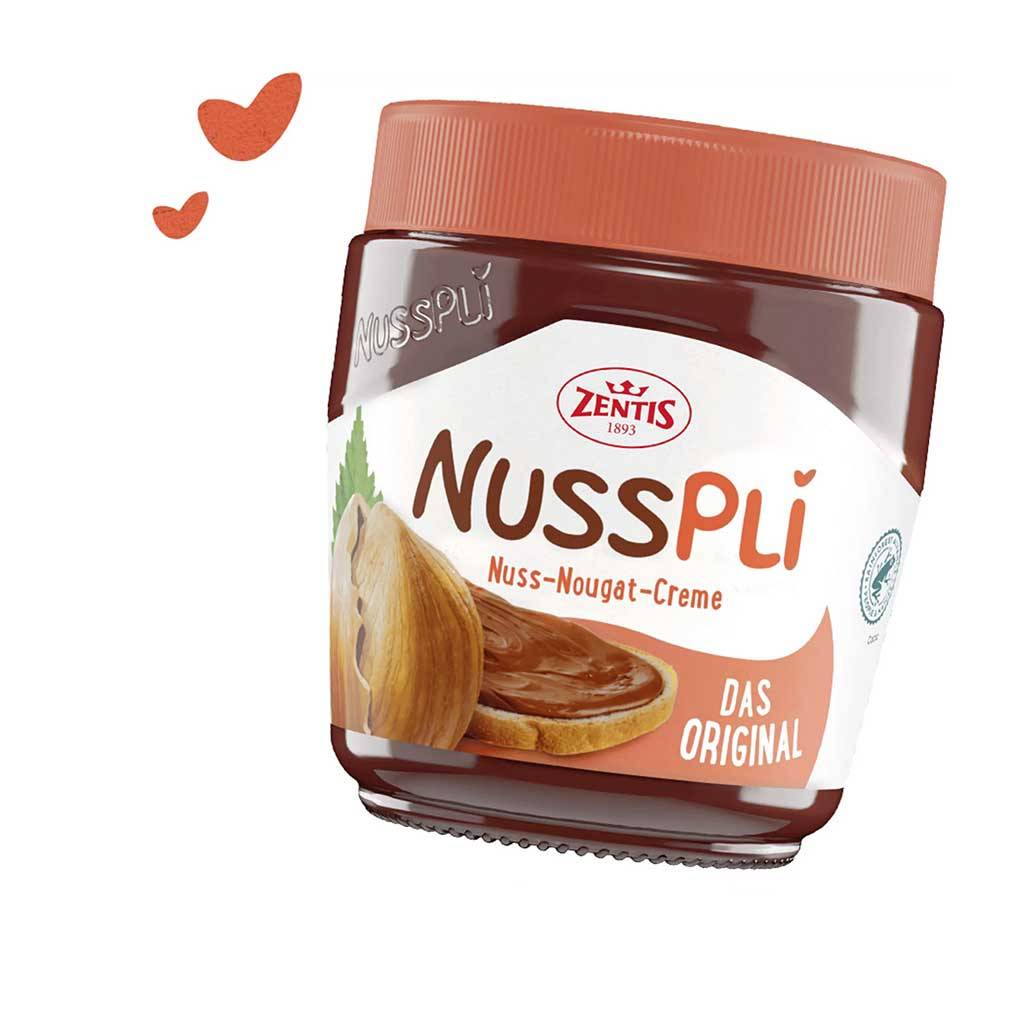 Zentis Nusspli Hazelnut Nougat Creme Spread 2