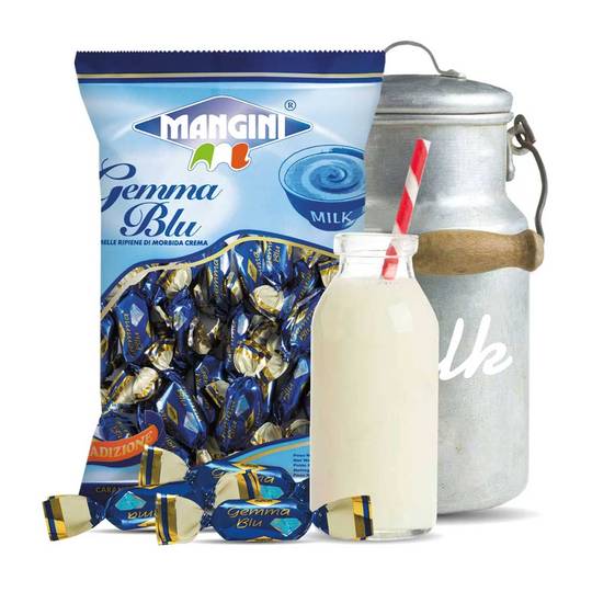 Mangini Gemma Blu Milk Cream Filled Italian Hard Candies 1