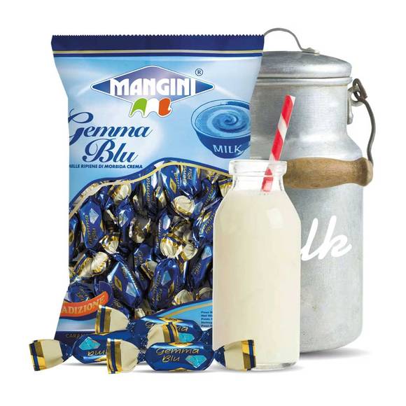 Mangini Gemma Blu Milk Cream Filled Italian Hard Candies 1