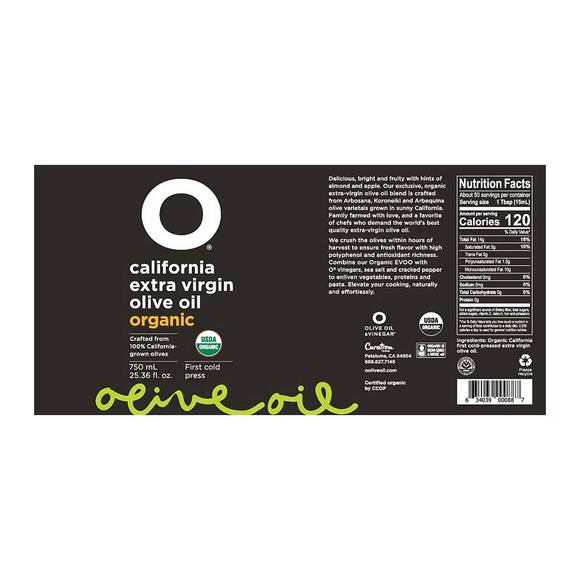 O Olive Oil & Vinegar O California Organic First Cold Pressed EVOO 3