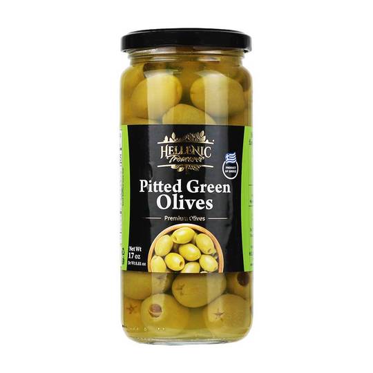 Hellenic Treasures Greek Green Premium Olives, Pitted 1