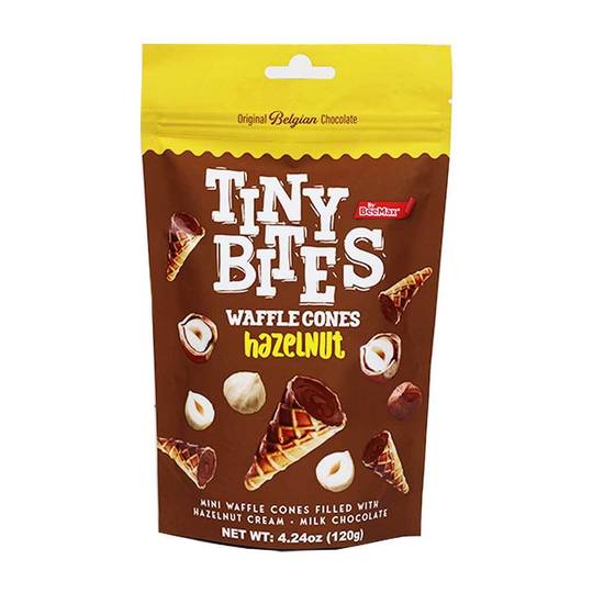 Tiny Bites Belgian Milk Chocolate Mini Waffle Cones with Hazelnut Cream 1