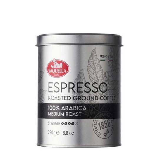 Saquella Espresso Roasted Ground Coffee, 100% Arabica 1