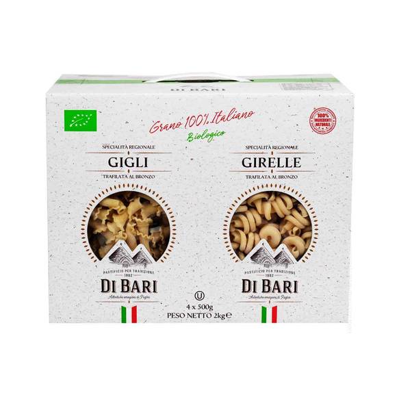 Di Bari Organic 100% Italian Grain Pasta Briefcase: 4 Shapes, Bronze Cut 2