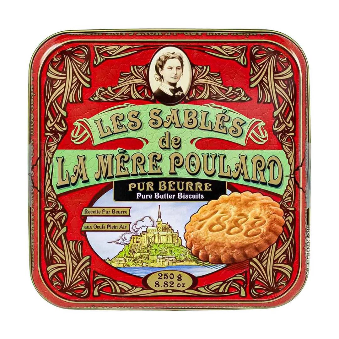 La Mere Poulard French Butter Sable Cookies in Luxury Tin 1