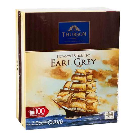 Thurson Earl Grey Black Tea, 100 Bags 1