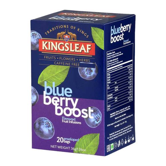Kingsleaf Blueberry Boost Ceylon Tea, Caffeine Free, 20 Bags 3