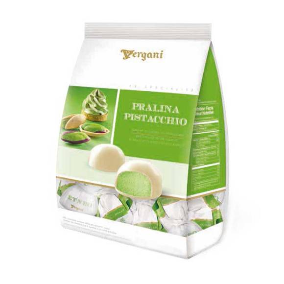 Vergani White Chocolate Pralines with Pistachio Cream 1