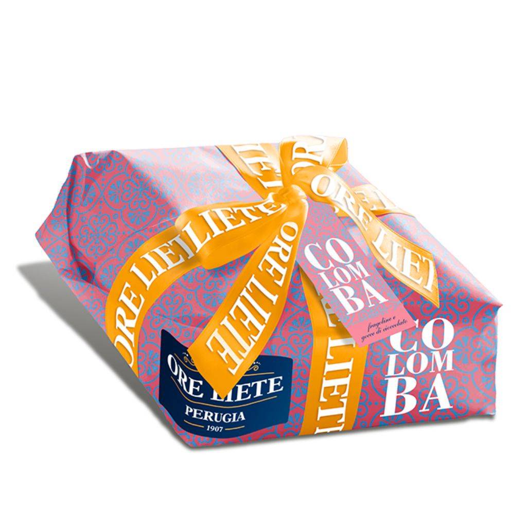 Ore Liete Colomba Cake with Chocolate Strawberry, Hand-Wrapped 1