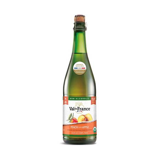 Val de France Organic Apple Peach Sparkling Juice 1